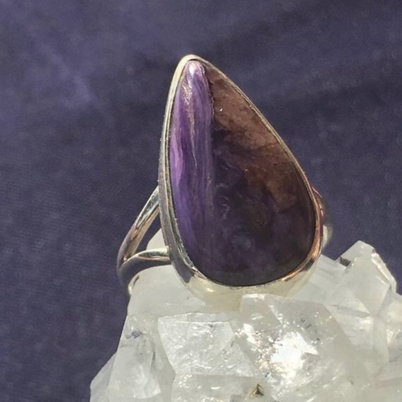 Large Purple Charoite Silver Ring Handmade by Me❤️ - Picture 4 of 6